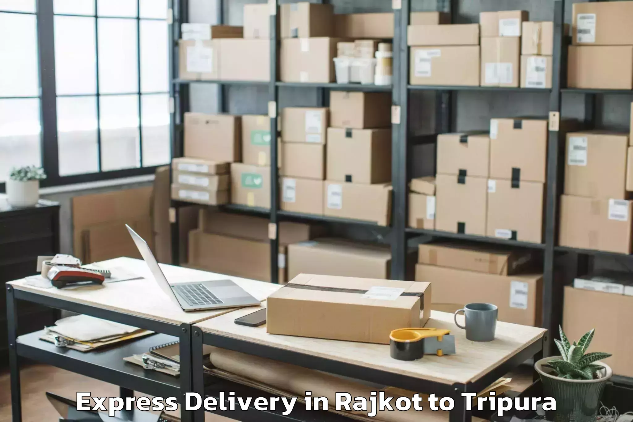 Leading Rajkot to Bishramganj Express Delivery Provider